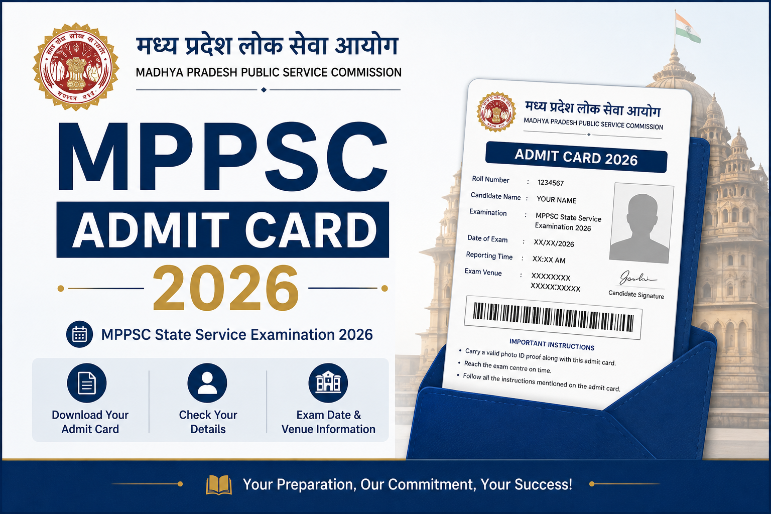 MPPSC Admit Card 2026 PDF: Download Link, Exam Date & Hall Ticket Details