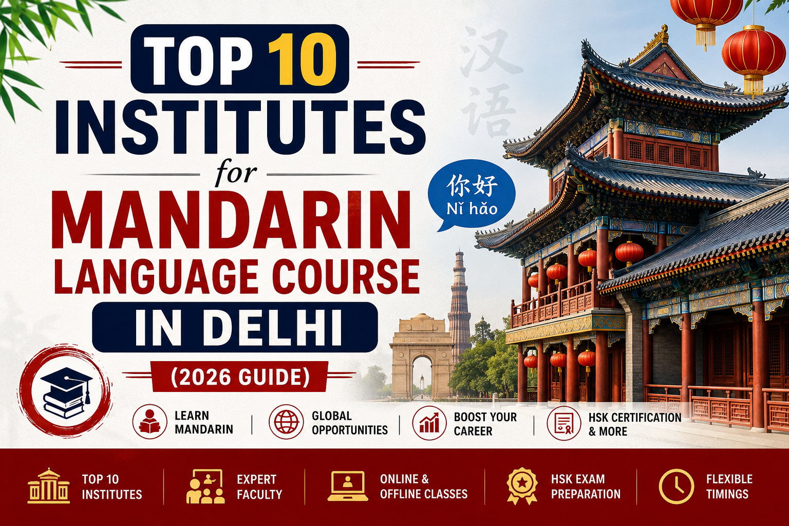 Top 10 Institutes for Mandarin Language Course in Delh