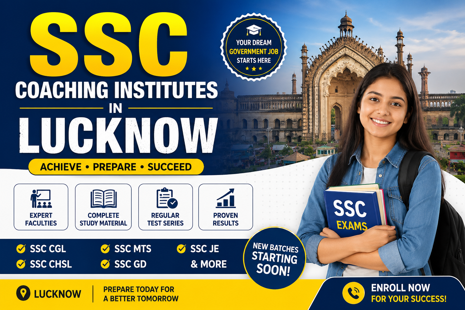 Top 10 SSC Coaching Institutes in Lucknow with Fees 2026